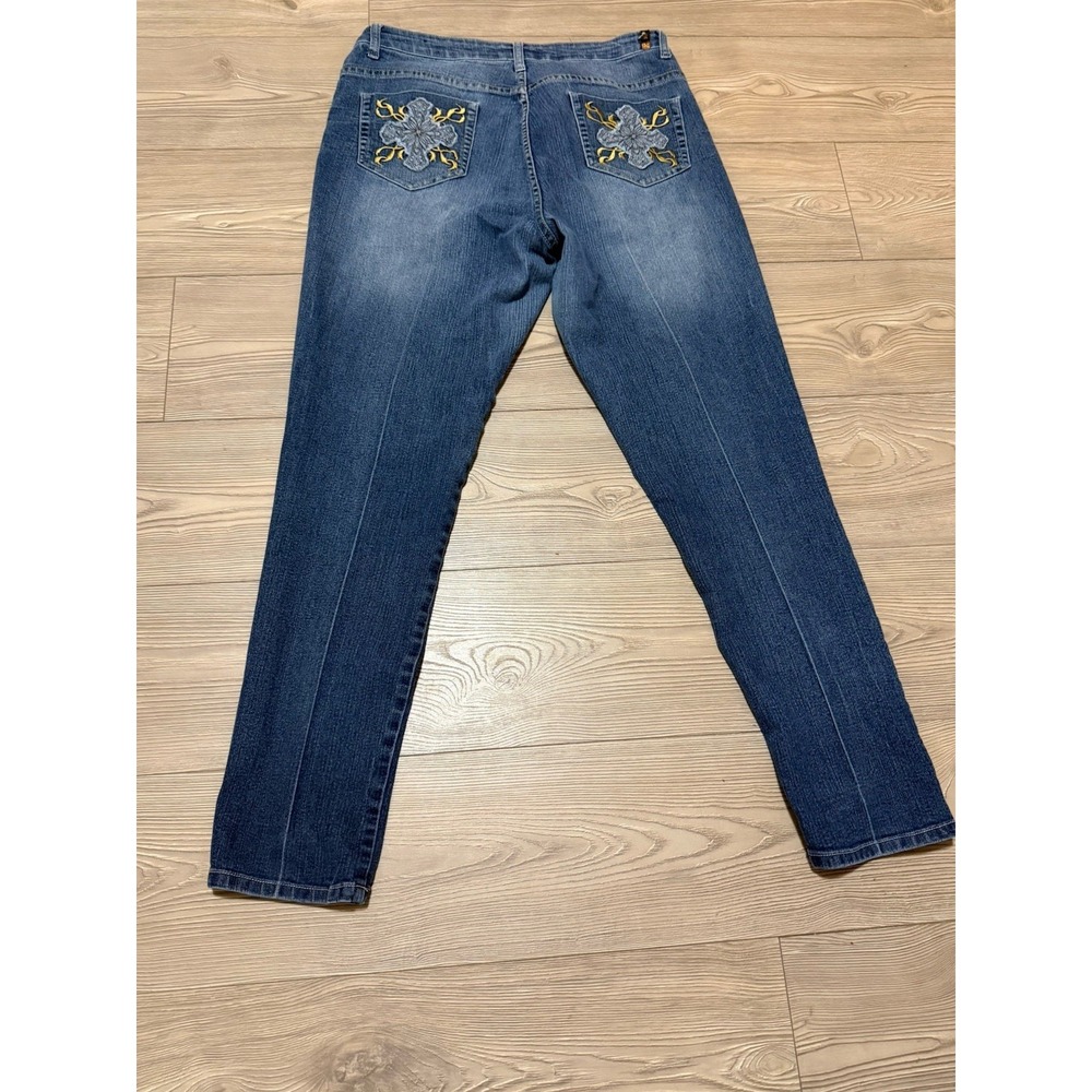 Crest Women's Embroidered Pocket Size 15/16 Vtg Blue Bootcut Jeans